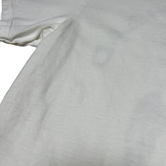 Knickerbocker Fountainhead NY Globe Pocket T-Shirt SIZE S Milk White Cotton Top - Picture 4 of 10